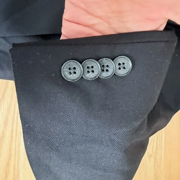 Peter Millar 100% Wool Blazer Black 48R Classic Fit